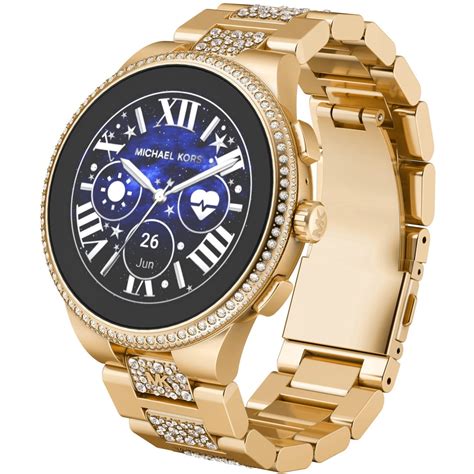 michael kors dames horloge leren band|michael kors horloge smartwatch.